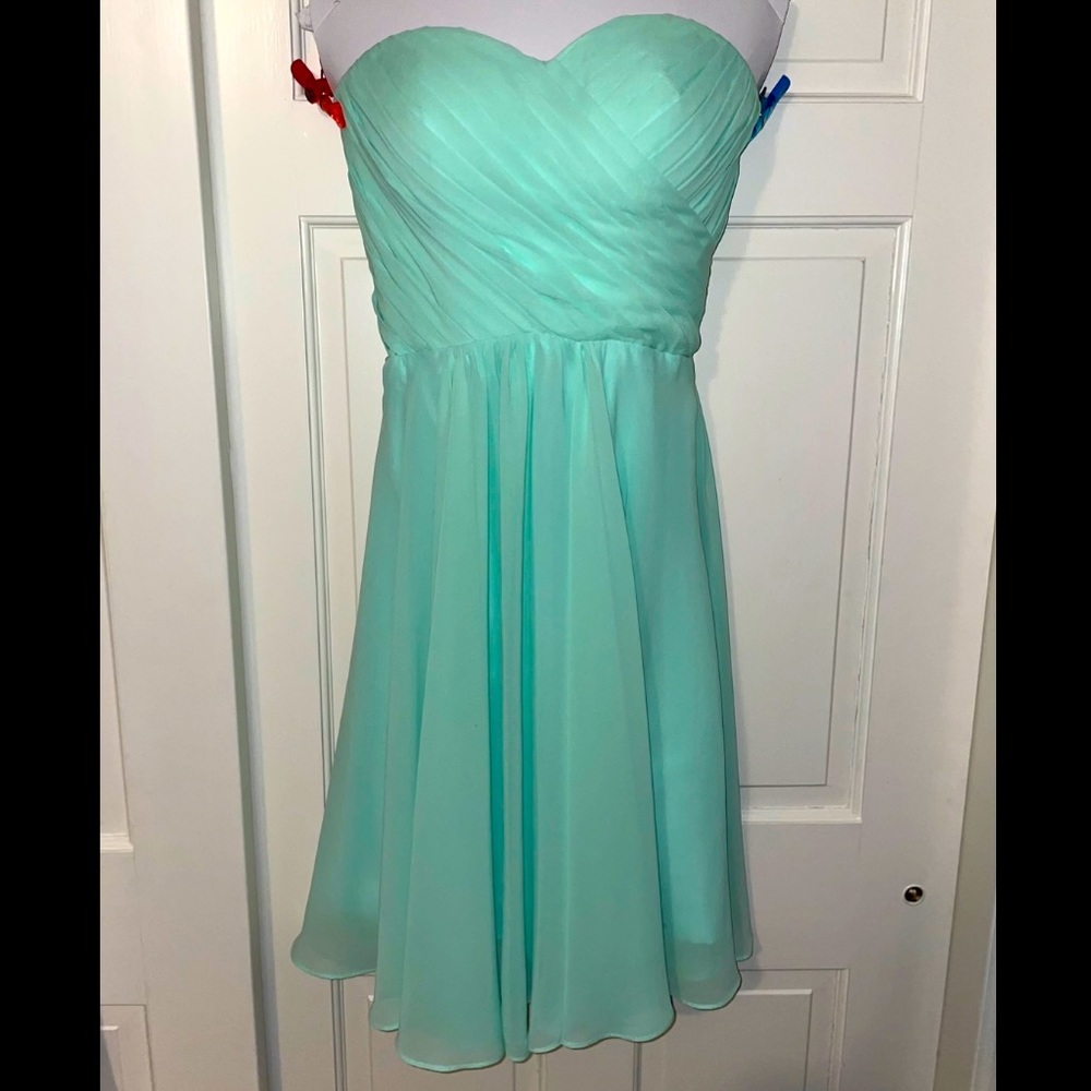 Strapless Mint Green Dress